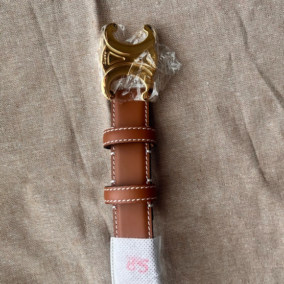 Celine Triomphe Medium Calfskin Leather Belt 85 - Picture 10 of 16